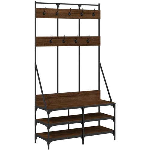 vidaXL Regal za oblačila s prostorom za čevlje rjav hrast 100x40x184cm, (21025095) Cene