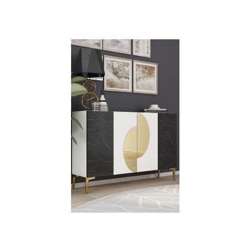 Hanah home komoda afra KM120 white royal marble gold Slike