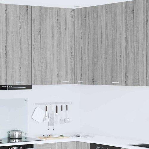 vidaXL Viseča omarica Riga Sonoma hrast in bela 57 x 57 x 100 cm Cene