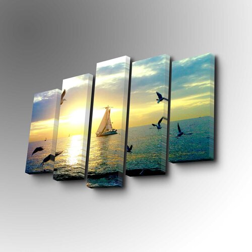 Wallity 5PUC-001 Multicolor Decorative Canvas Painting (5 Pieces) Cijene