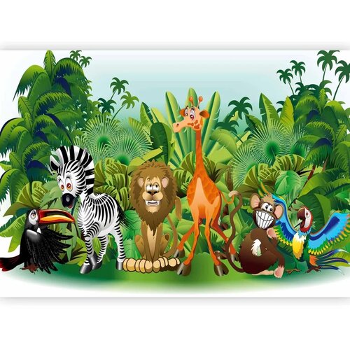  Foto tapeta - Jungle Animals 100x70 Premium Slike