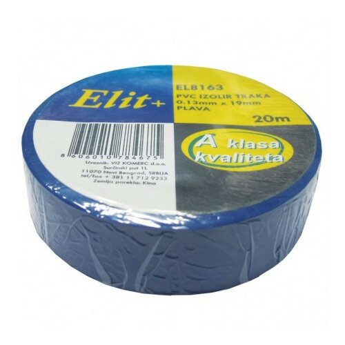 PVC Elit+ pvc izolir traka 0.13mmx19mm / 20m plave boje ( EL8163 ) Cene