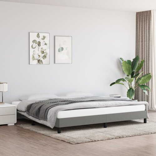 VidaXL Posteljni okvir temno siv 200x200 cm blago Slike