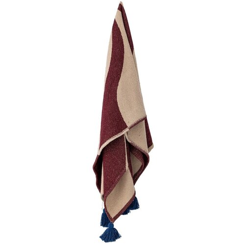 Bloomingville Crvena/bež deka od recikliranog pamuka 130x160 cm Cimmi &amp;ndash; Slike