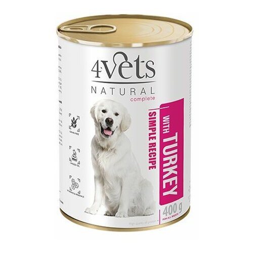  4Vets Natural Complete Dog Ćuretina 400g Cene