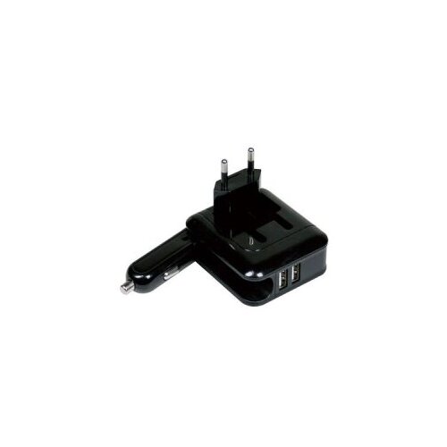 Mediacom Punjač Dual + auto punjač &amp;ndash; M-USBCHCC2 Slike