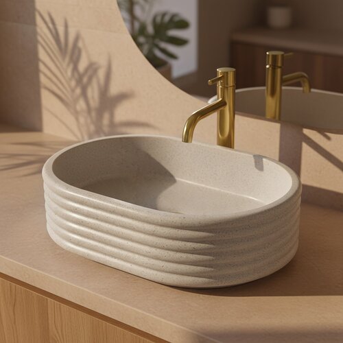 REA Bath Umivalnik na podstavku Nicoletta Beige Cene