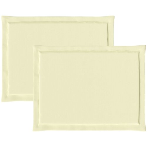  Jastučići za sjedenje 2 pcs Krema 47 x 36 x 2 cm Poliester Slike