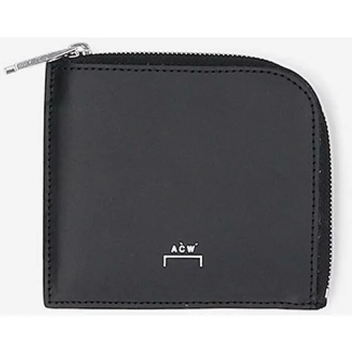 A-COLD-WALL* Usnjena denarnica Leather Coin črna barva
