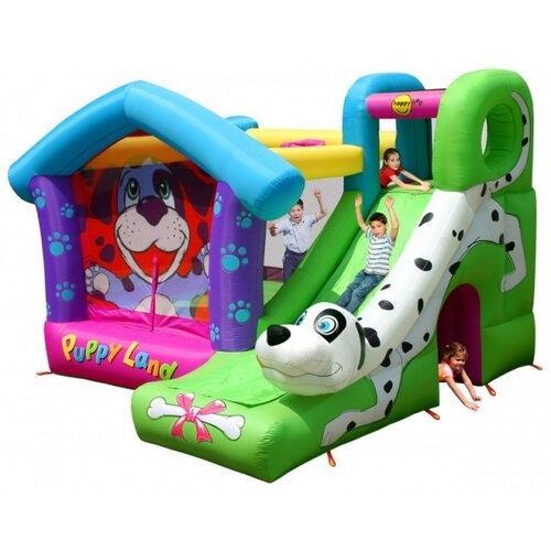 Happy Hop Puppy Land Dvorac na naduvavanje sa spustom 350x340x245 ( 9109 ) Slike