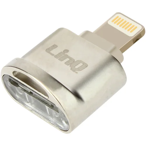 LINQ Bralnik kartic Micro-SD / TF na Apple Lightning, hitrost prenosa 480 Mbps, - srebrna, (21262221)