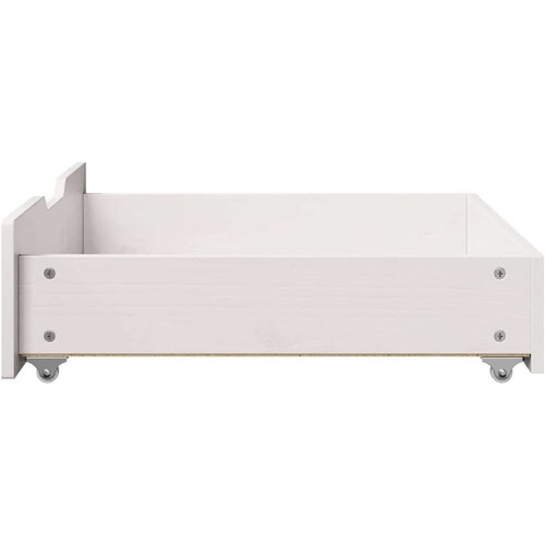 VidaXL Ladice ispod kreveta 2 kom bijele 65x55x16 cm od borovine Slike