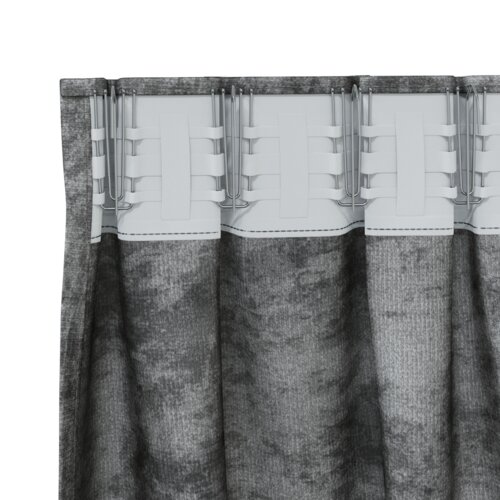  Zavjese od Samta 2 kom s džepom za &amp;scaron;ipku siva 245x140 cm Slike