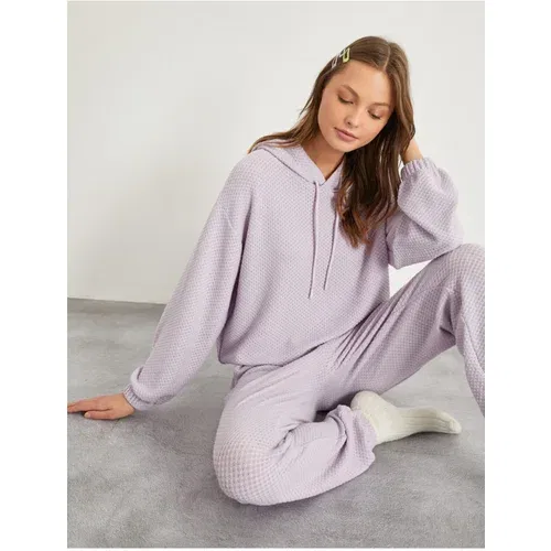 Koton Pajama Top - Purple - Plain