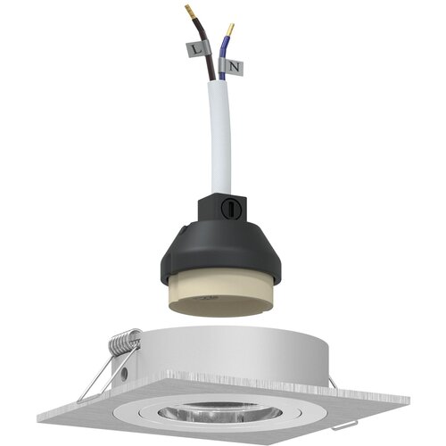 VidaXL vgrajene svetilke 24 kosov Kvadrat GU10 Srebrna 91x91 mm, (22108755) Slike