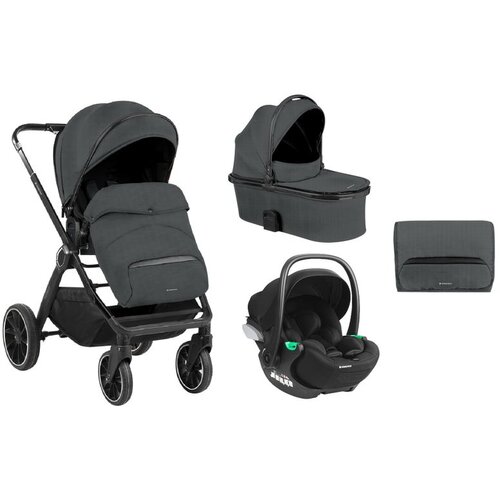 Kikka Boo kolica tiffany 3in1 premium set sa auto sedištem i-trail i-size i tvrdom korpom dark grey Cene