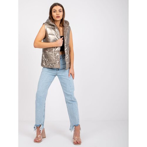 Fashion Hunters Beige double-sided women's vest Addison Cene
