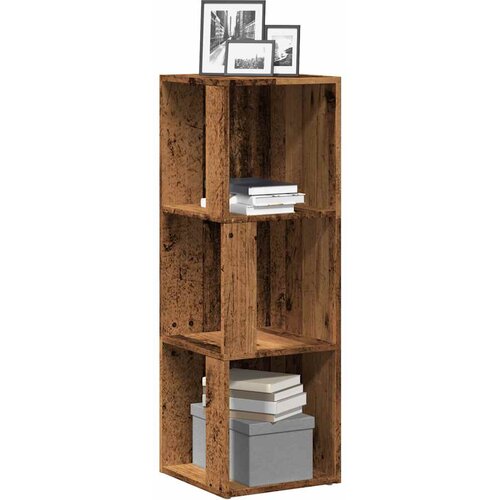 vidaXL Kotna omara Old Wood 33x33x100 cm Inženirski les Cene