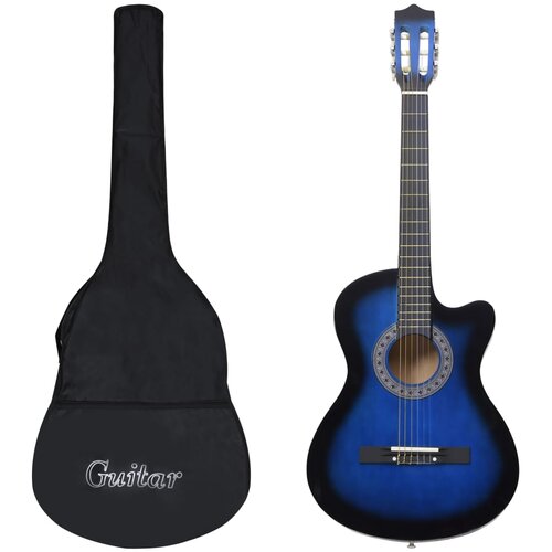 VidaXL 12-dijelni set klasične gitare Western sa 6 žica plavi 38 &amp;quot; Slike