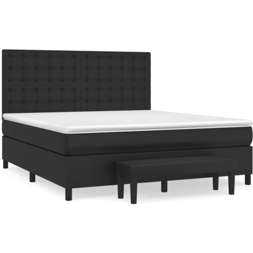 vidaXL Krevet s oprugama i madracem crni 160 x 200 cm od umjetne kože Cijene