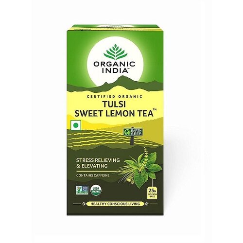 Organic India tulsi sweet lemon čaj sa kofeinom 25 kesica Slike