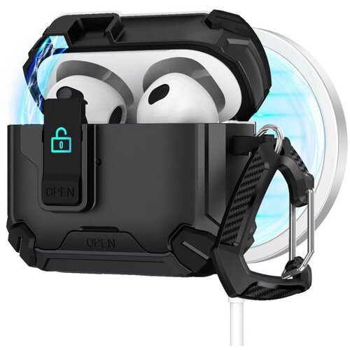 INF Magnetno Črno Ohišje za AirPods Pro 3, Združljivo z MagSafe, Stojalo, (5000130252) Cene
