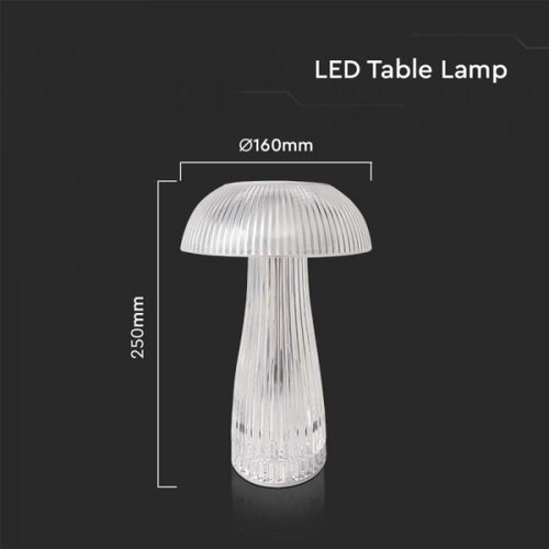  LED prigu&amp;scaron;iva punjiva stona lampa LED/1W/5V 3000-6000K 1800 mAh prozirna Slike