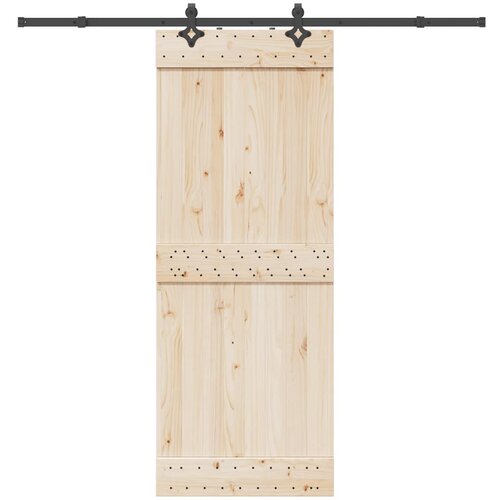VidaXL Pribor za klizna vrata 213,5 cm čelični crni Slike