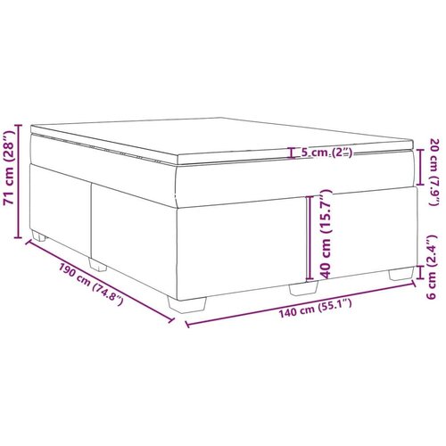 vidaXL Krevet s oprugama i madrac cappuccino 140x190cm od umjetne kože Cijene