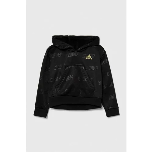 Adidas Otroški pulover JG BLUV Q4 HD črna barva, s kapuco