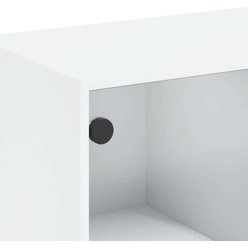  Visoka omara z vrati bela 68x37x142 cm inženirski les Slike