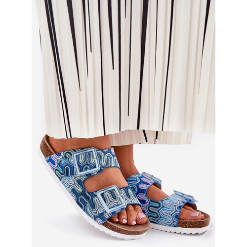 S. BARSKI Women's Slippers With Buckles And Glitter S.Barski Cene