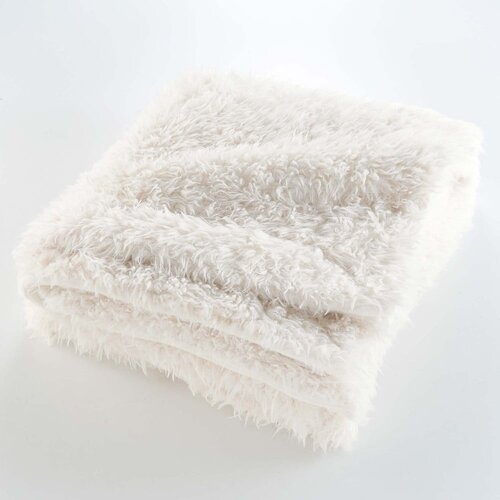 Douceur d int&amp;eacute;rieur Krem deka od umjetnog krzna 220x240 cm Mouton &amp;ndash; Slike