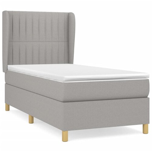 Maison Chic Box spring postelja - Vzmetna postelja z vzmetnico svetlo siva 90x200 cm blago SL1140, (21910133) Cene