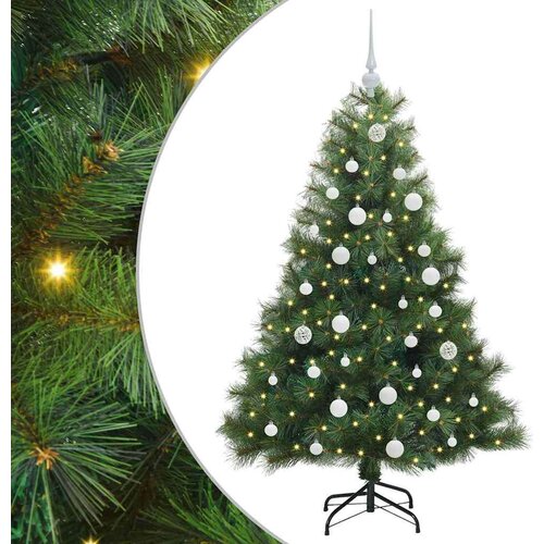 VidaXL Umjetno božićno drvce s stalakom Zelena 150 cm PE i PVC Slike