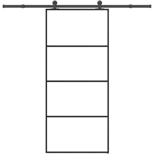 vidaXL Klizna vrata s priborom 90 x 205 cm od ESG stakla i aluminija Cijene