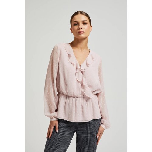 Moodo Women's shirt with ruffles - pink Cijene
