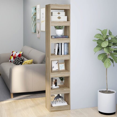 VidaXL Knjižna omara/pregrada sonoma hrast 40x30x198 cm Slike