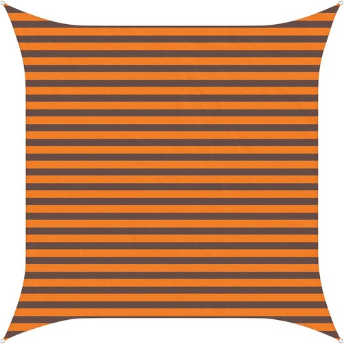 vidaXL Zunanje sončno senčno platno Oranžna in Rjava 3 x 3 m, (5000221793) Cene