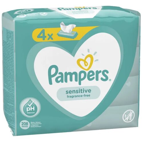 Pampers baby vlažne maramice sensitive 4x52kom Cijene