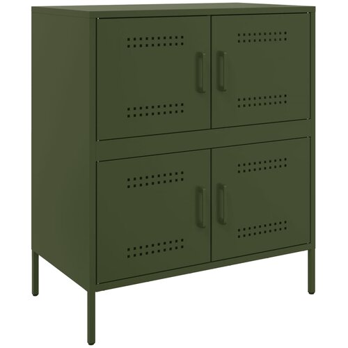  Komoda maslinastozeleni 68 x 39 x 79 cm čelična Slike