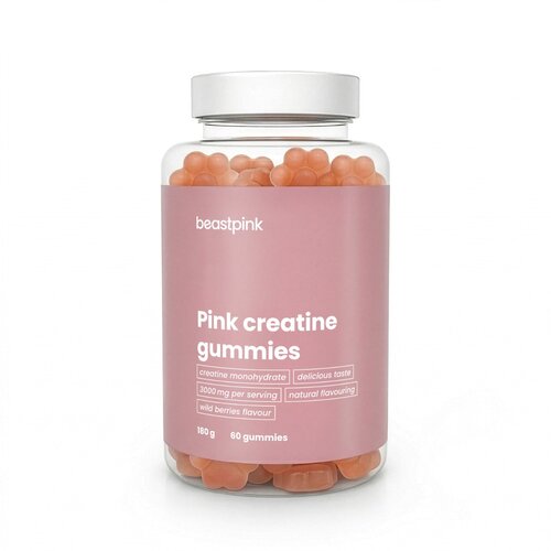 GymBeam Pink creatine gummies - BeastPink 60 kaps. Slike