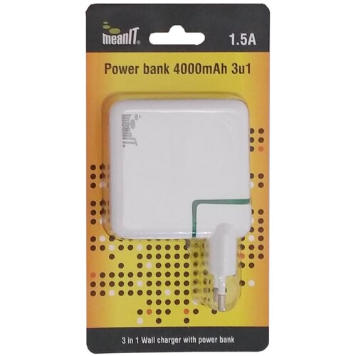 Mean IT Punjač prijenosni za mobitele + LED svjetiljka, 4000mAh - POWER BANK 4000mAh, 3IN1 Cijene