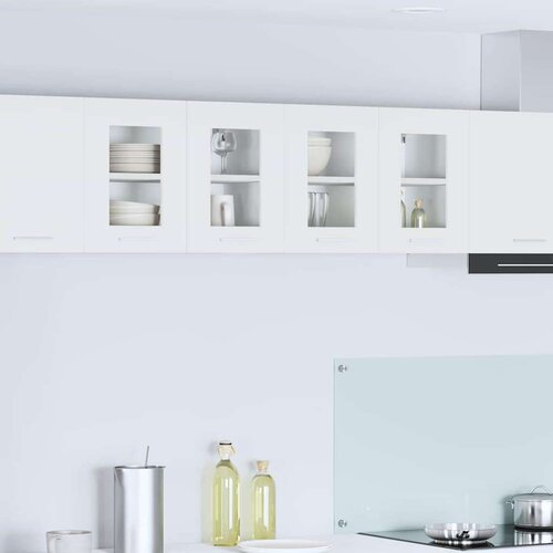 vidaXL Viseča omarica Riga Bela 60 x 31 x 40 cm Konstruiran les Cene