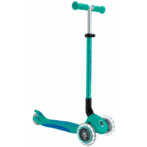 Globber skiro Primo plus s svetlečimi kolesi zložljiv zeleno-modra