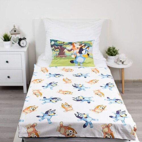 Jerry Fabrics Pamučna dječja posteljina za dječji krevetić 100x135 cm Bluey &amp;ndash; Slike