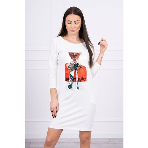 Kesi Dress with 3D graphics Remarkable ecru Cijene