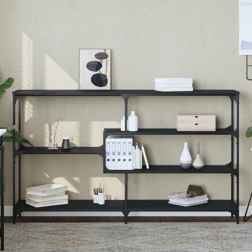 VidaXL Konzolni stol crni 160 x 32 x 95 cm od konstruiranog drva Slike