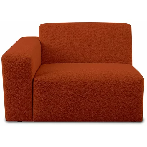 Scandic Opečnato oranžen modul za sedežno garnituro iz tkanine bouclé (levi kot) Roxy –