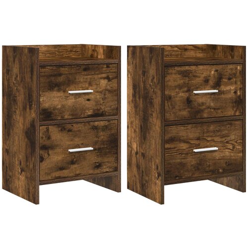 vidaXL Posteljne mize 2 pcs Dimljen hrast 40 x 30 x 60 cm, (5000247318) Cene